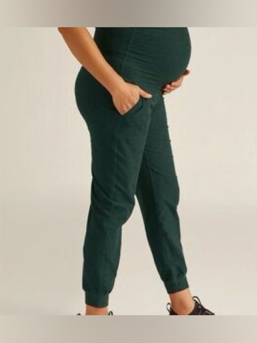 Beyond the Bump Dark Teal Maternity Jogger Pants Large